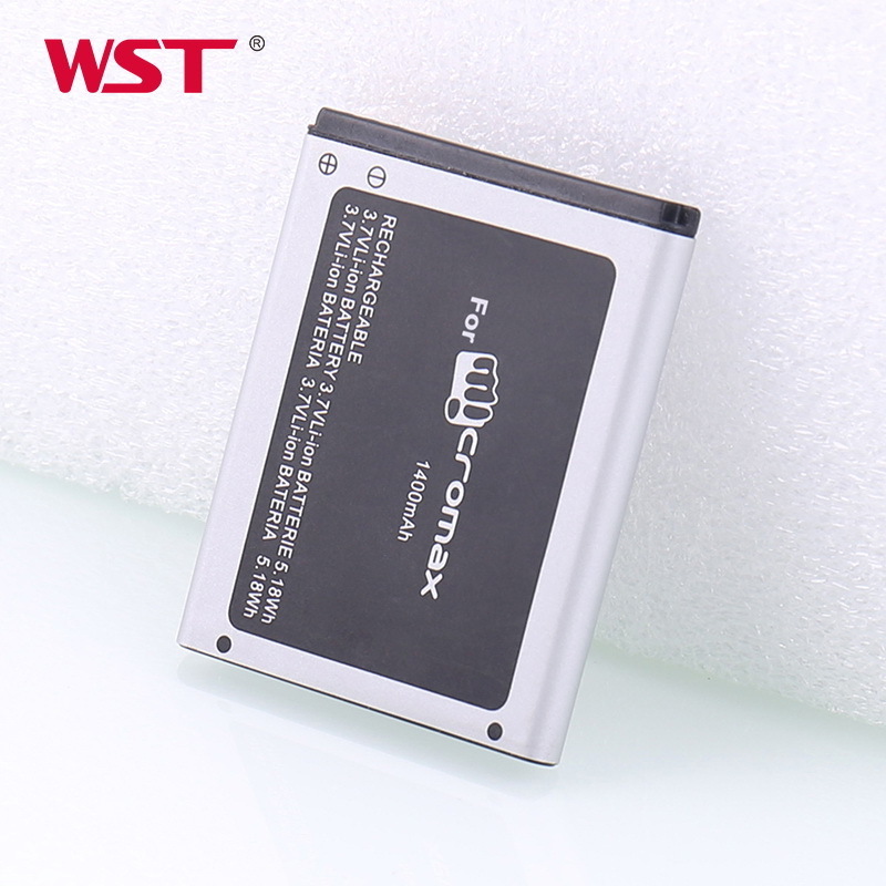 WST Factory direct sale rechargeable li ion 3.7v 1400mah mobile battery for Micromax phones Q326