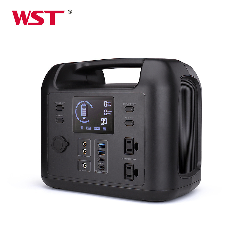 WST lifepo4 portable power bank 220v solar generator lifepo4 power station 500W battery pack lifepo4 solar battery cell