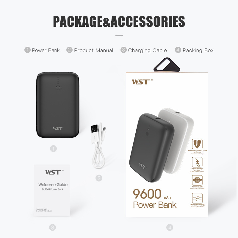 WST Guangdong Power Bank Offers 10000mah Fast Charging PD 20W Power Bank Manufacturer Mini Power Bank Wholesale