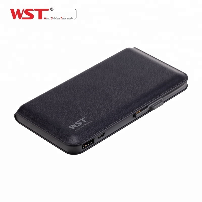 WST Best selling products Leather design 100% compatible laptop 12000mAh power bank