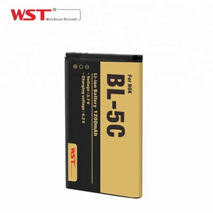 Best buy recharge lithium ion 3.7v 1200mah cell phone batteries for Nokia BL-5C