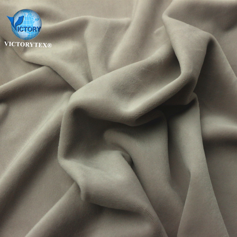 Micro Velboa Polyester Spandex Elastic Creative Warp Short Pile Super Soft Velvet Micro Velboa Plush Fleece Fabric for Cap Hat