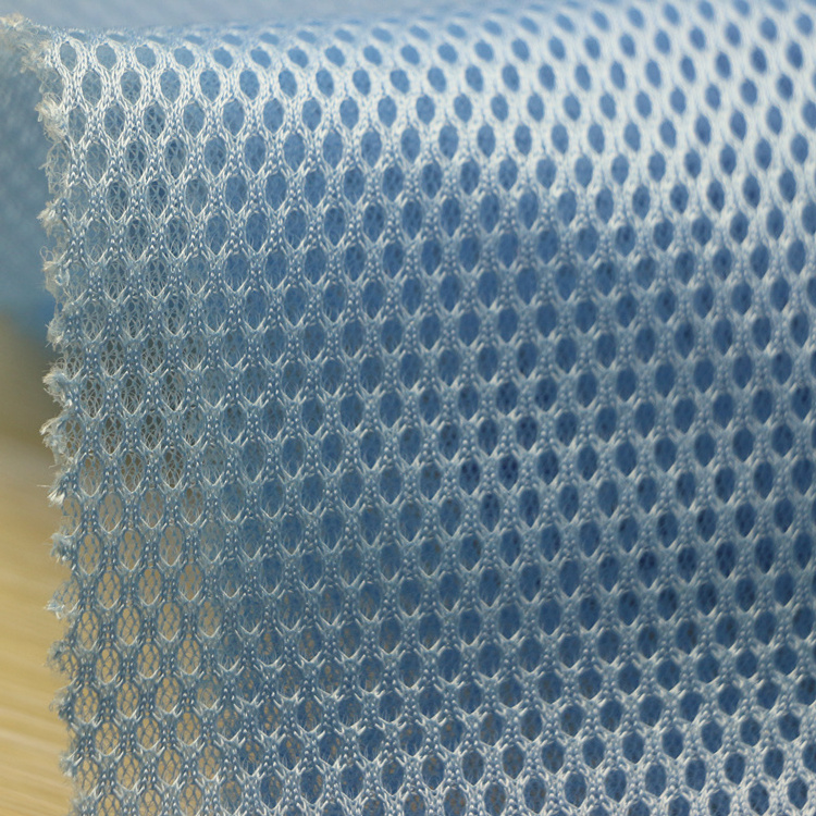 3D Mesh Fabric 100 Polyester Warp Knit Flow Honeycomb Air Breathable Royal 3D Sandwich Mesh fabric for Pillow Chair Mattress