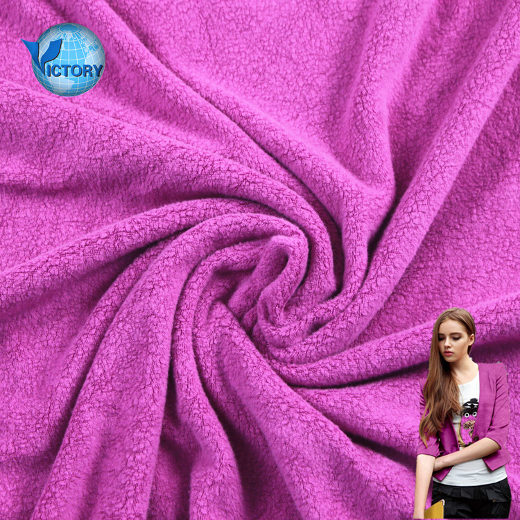 Velvet Fleece CVC Cotton Polyester Ground Fracture Earth Rupture Crack Terry Anti Pilling Polar Fleece Fabric for Jacket,Garment