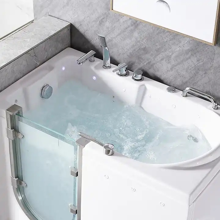 Whirlpool air jetted walk in tub shower combo, walk in tub for the elderly