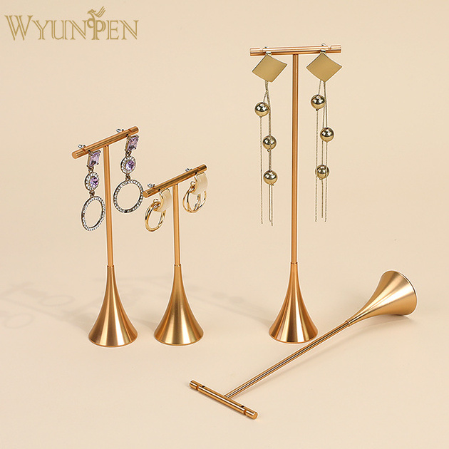 WYP Golden T Bar Jewelry Earring Stand Holder Organizer Sturdy Jewelry Hanger for  Earring Ring