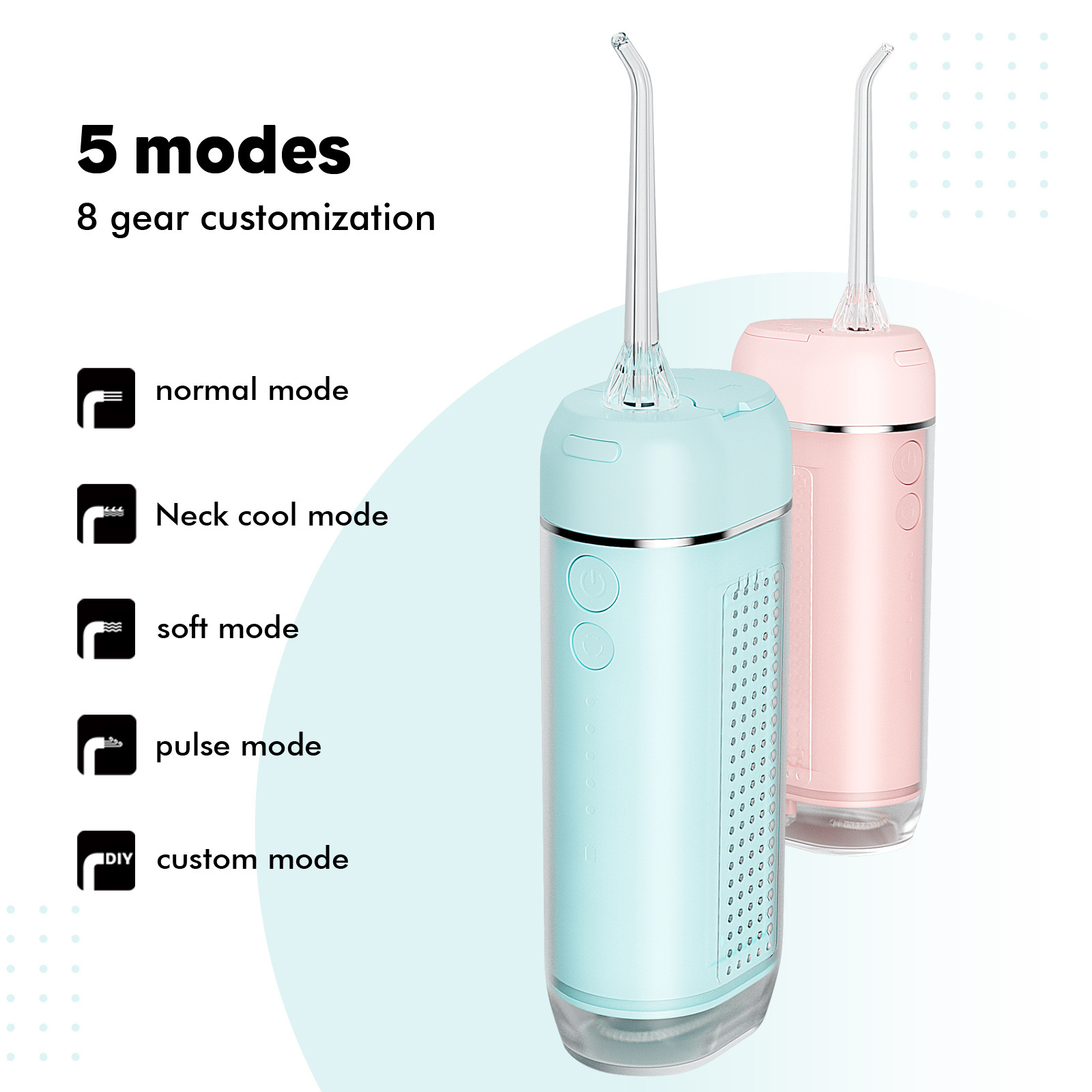 SINBOL 5 Modes Portable Water FLosser Oral dental irrigator kids water pick cordless pick flossers for teeth