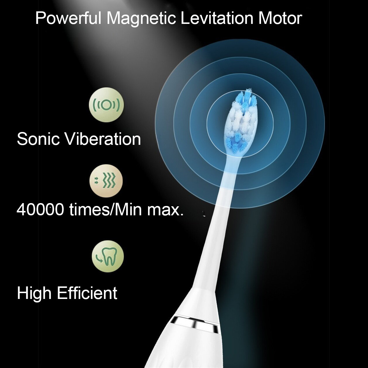 SINBOL Dupont Traveling Mini Mechanical Wall Mounted Medium Premium Portable Travel Electric Sonic Toothbrush