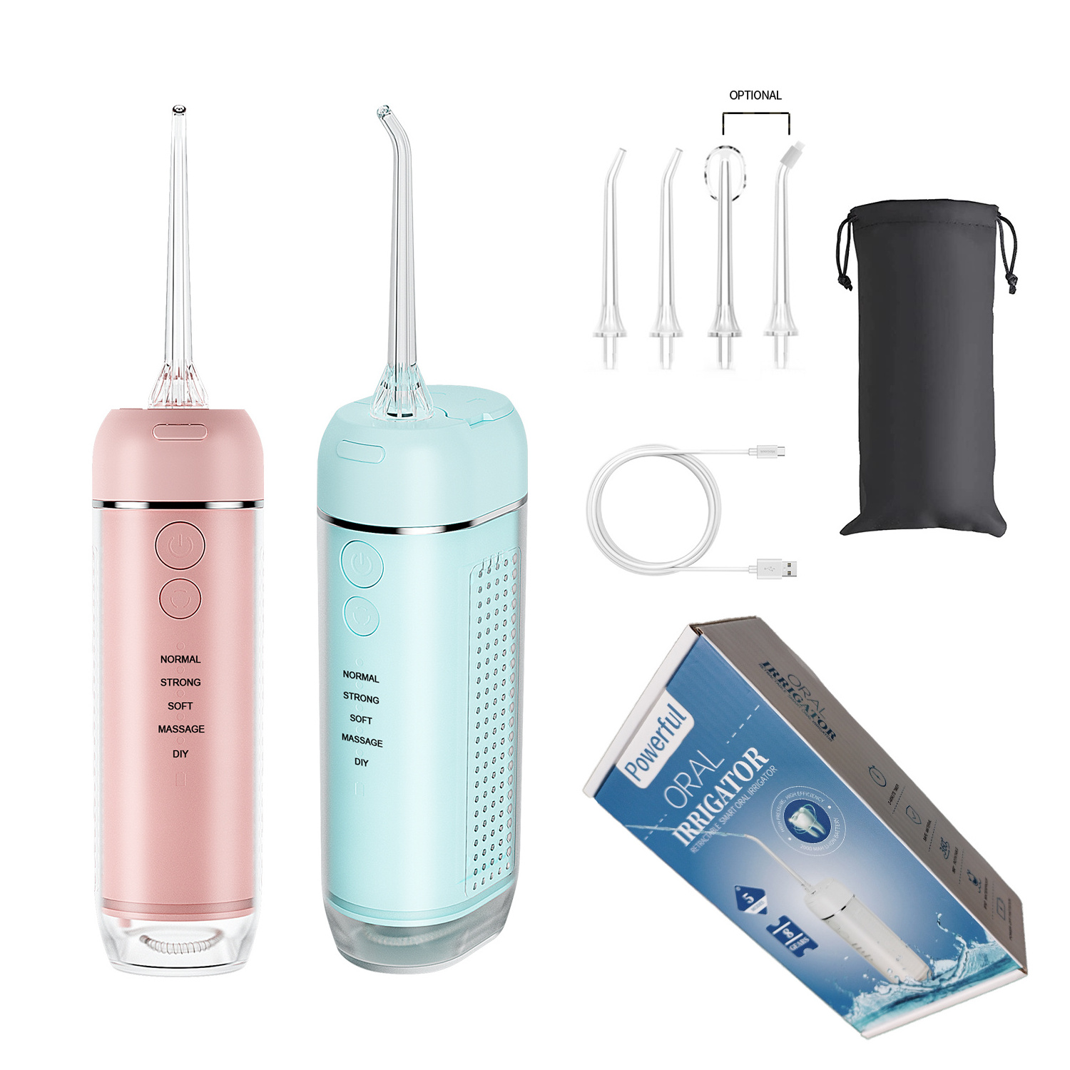 Household IPX7 waterproof dental care teeth cleaning oral irrigator for oral hygiene travel water flosser