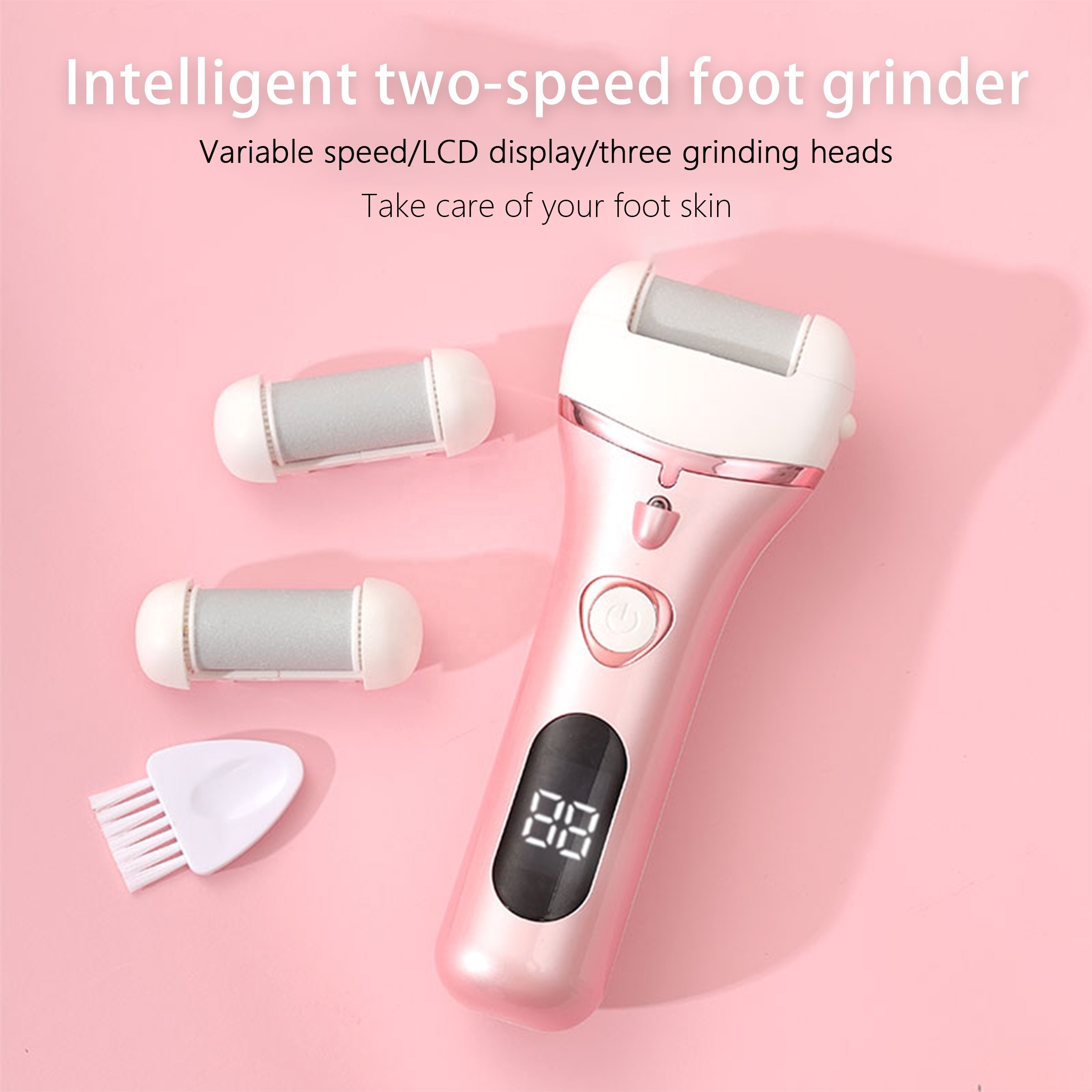 Led Display Foot Callus Remover For Hard Cracked Dry Dead Skin Rechargeable Pedicure Tools Electric Callus Remover For Feet