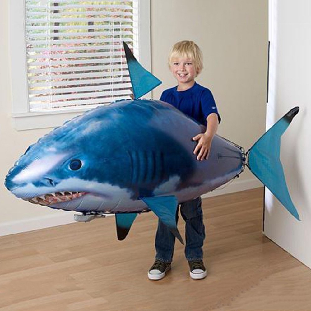 Popular Inflatable Kid Rc Fish Flying Shark Remote Control Shark