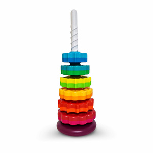 Spinning Toy, Rainbow Spinning Wheel Toy Strong ABS Plastic Premium Stacking Toy for Kids//