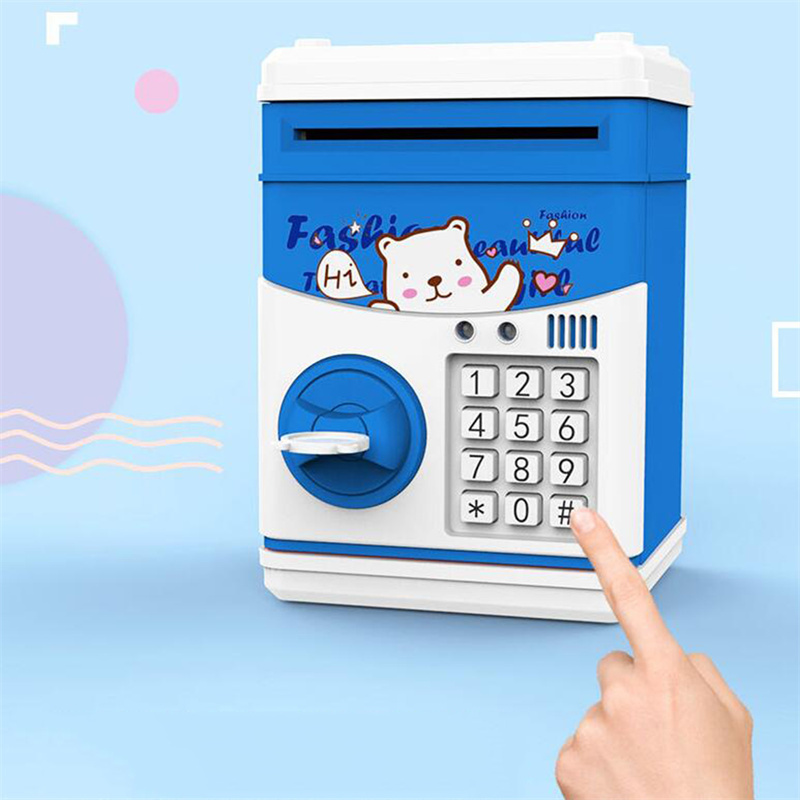 Savings Coin Bank Money Box, Auto Scroll Cash Safe Box Wholesale Digital Electronic Atm Machine Piggy Bank//