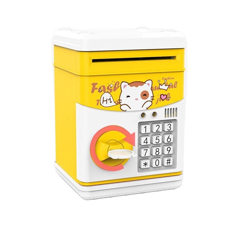 Savings Coin Bank Money Box, Auto Scroll Cash Safe Box Wholesale Digital Electronic Atm Machine Piggy Bank//