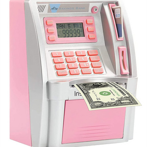 Money Safe Box, Multifunction Sublimation MINI Plastic Electronic ATM Savings Piggy Bank Machine//