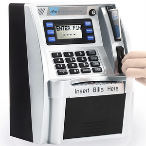 Electronic Safe Cash Box, Upgraded Money Boxes ATM Savings Piggy Money Bank For Kids//