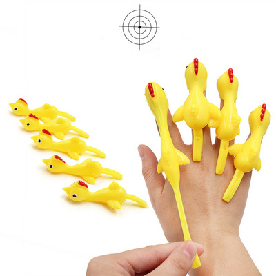 Funny Rubber Chickens, Stretchy Slingshot Flick Chicken Flying Chicken//