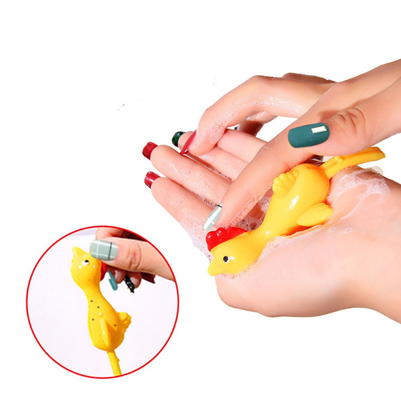 Funny Rubber Chickens, Stretchy Slingshot Flick Chicken Flying Chicken//