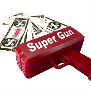 Custom Logo Party Decorations Electric Pistol Pressure Relief Spray Spit Money Toy Money Gun