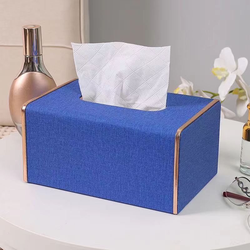 Leather Tissue Box Stand Cover Napkin Box Elegant Home Luxury Leather Tissue Box