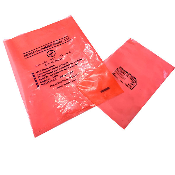 Custom Size ESD PE Bag Anti-static Self Adhesive Shielding Bag Clear Zipper Bag For Electronic