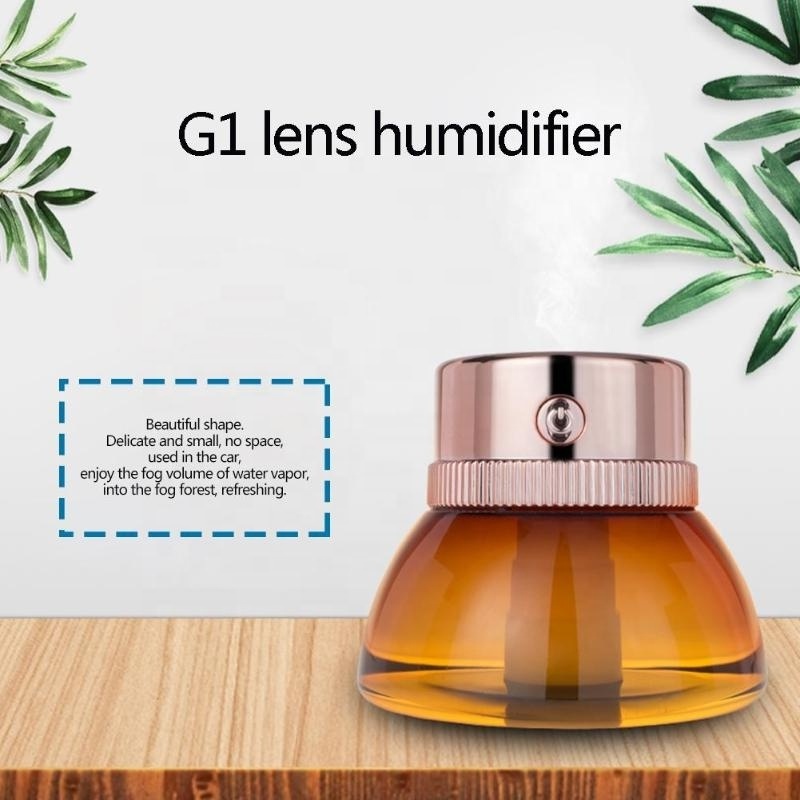 Mini Cool Mist Air Diffuser Ultrasonic USB Night Light Retro Lens Humidifier Car Home Office Spray Humidifier