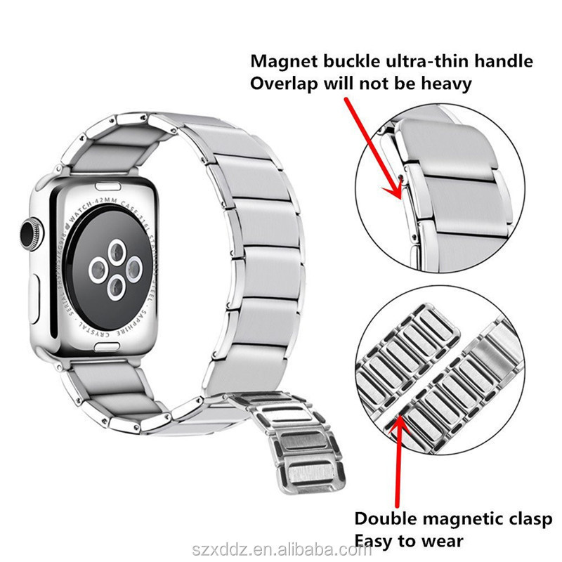 XDDZ 2018 NEW For Apple Watch Band 38mm, Magnetic Stainless Steel Metal Magnetic Replacement Strap Bands for iWatch Series 3/2/1