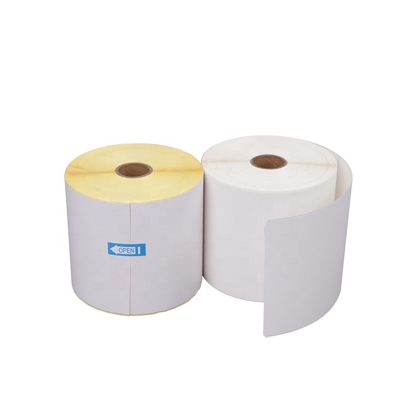 factory direct shipping label 4x6 thermal barcode logo customized direct thermal/ thermal transfer label sticker roll