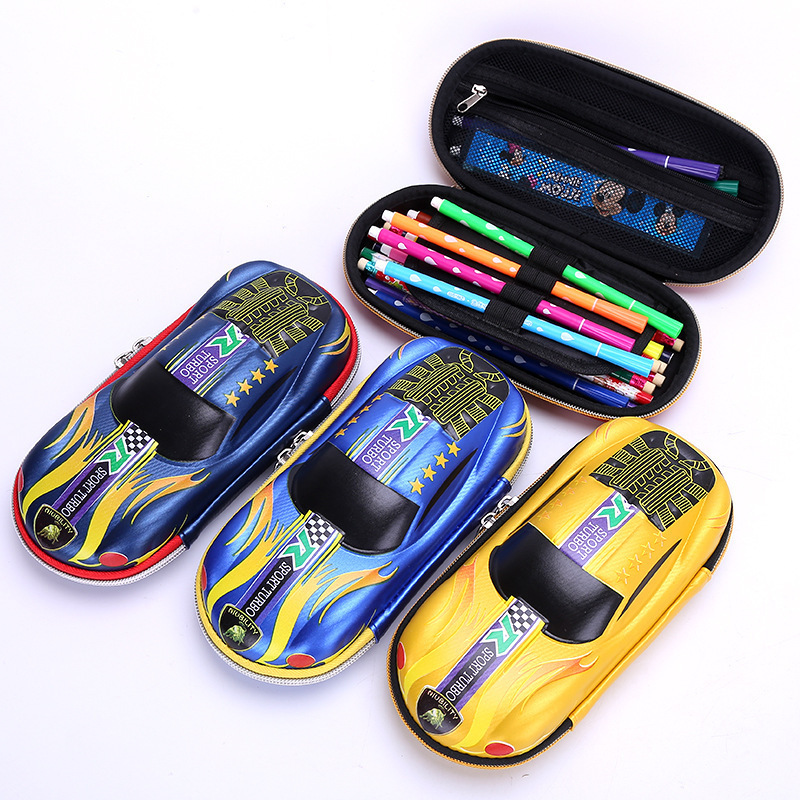 Sports Car Stationery Box 3D Cartoon Pencil Case Multifunctional Pencil Bag