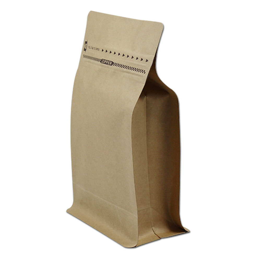 Biodegradable food grade quality coffee bag packaging pouch for food with valve kraft craft aluminum paper bag for coffee bags