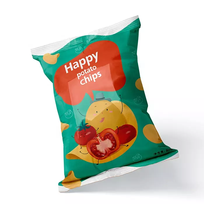 Digital custom printing logo potato chips aluminum foil plastic heat seal food snack banana popcorn corn tortilla packaging bag