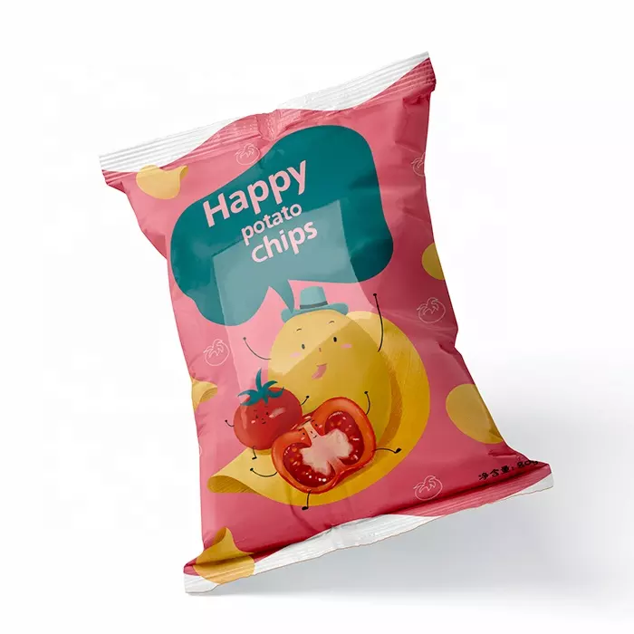 Digital custom printing logo potato chips aluminum foil plastic heat seal food snack banana popcorn corn tortilla packaging bag