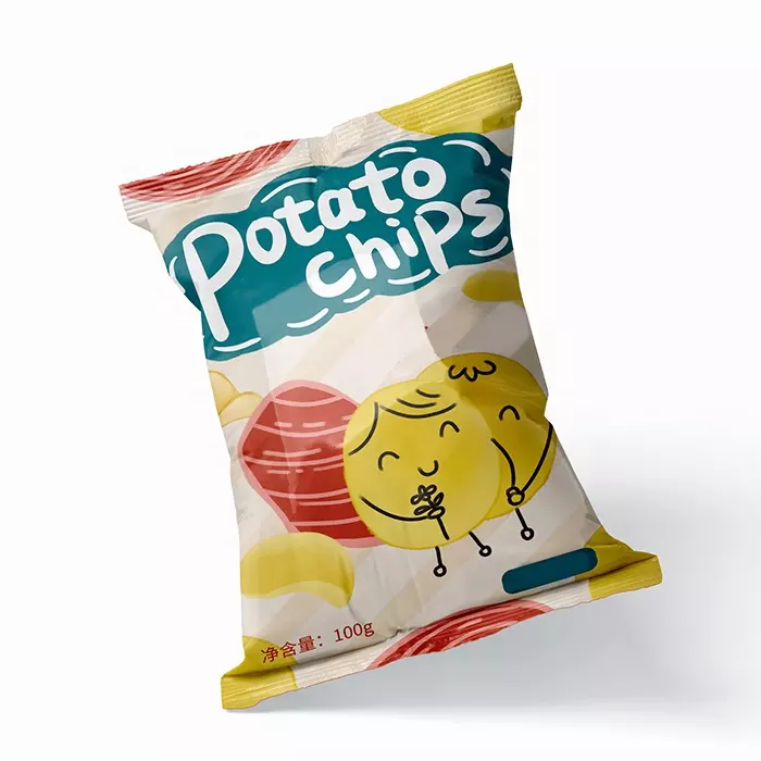 Digital custom printing logo potato chips aluminum foil plastic heat seal food snack banana popcorn corn tortilla packaging bag