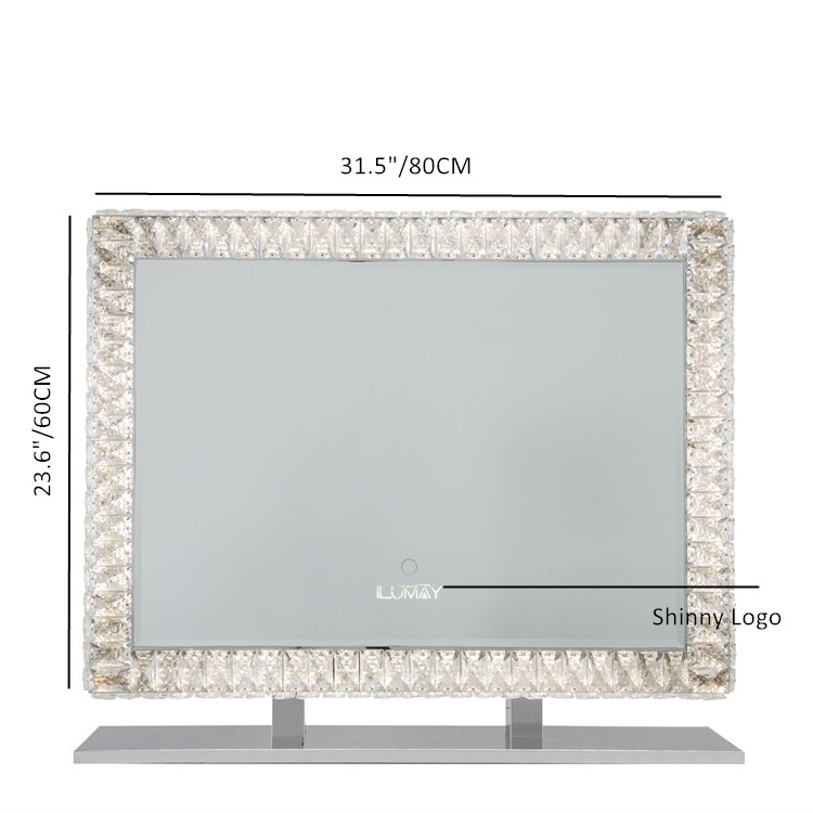 Led lighted table vanity makeup Hollywood Mirror With Light Bulbs For Girl