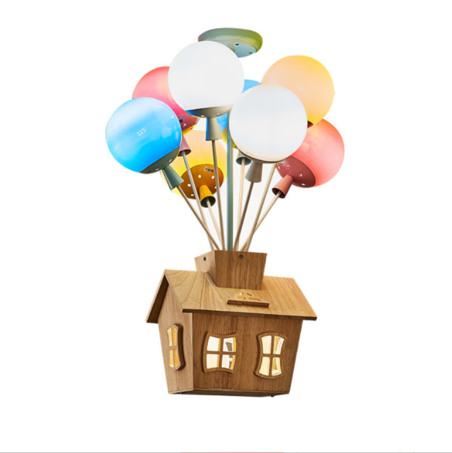 Colourful balloon flying room baby lamp ceiling lights kids chandelier for kids room