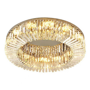 Wholesale  decorative home living room bedroom steel 3 colors led crystal ceiling light fixture