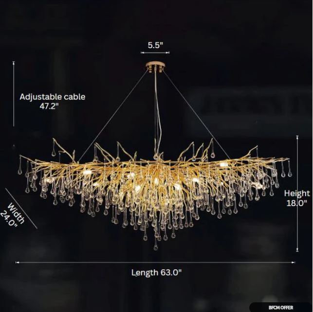 Hot Sale Luxury Modern L160cm dimmable with remote Villa Dinner Room Hotel Oval Crystal Chandelier Lights