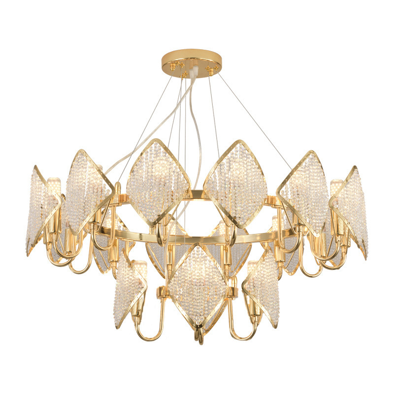 Hanging Crystal Lighting Fixtures Modern Zhongshan Pendant Light For Living Room Dining Room