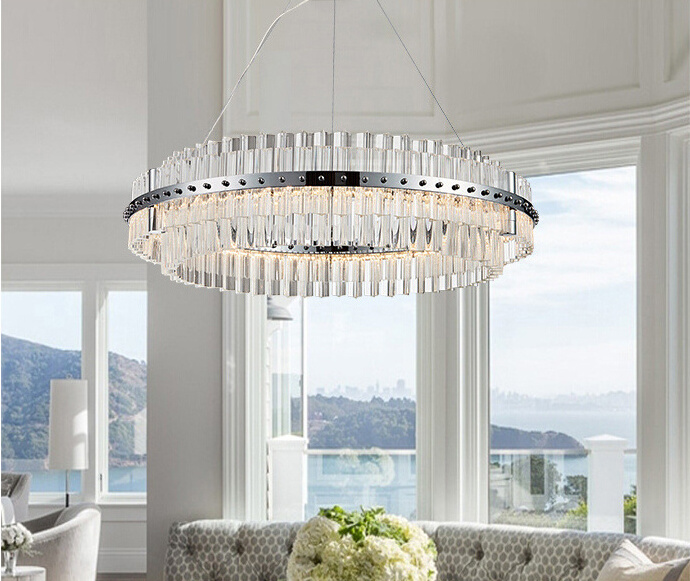 Luxury crystal chandeliers modern glass hanging lamps decorative ceiling lighting pendant chandelier lights