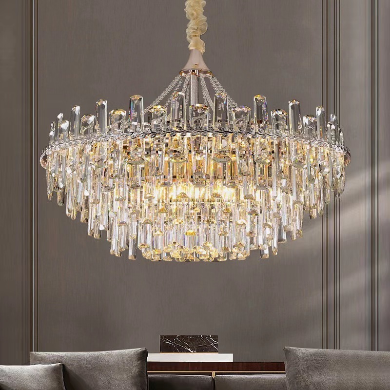 Bedroom Round Modern Gold Metal Chandelier Hanging Lamp Decoration Home Decor Nordic Led Pendant Light Chandelier