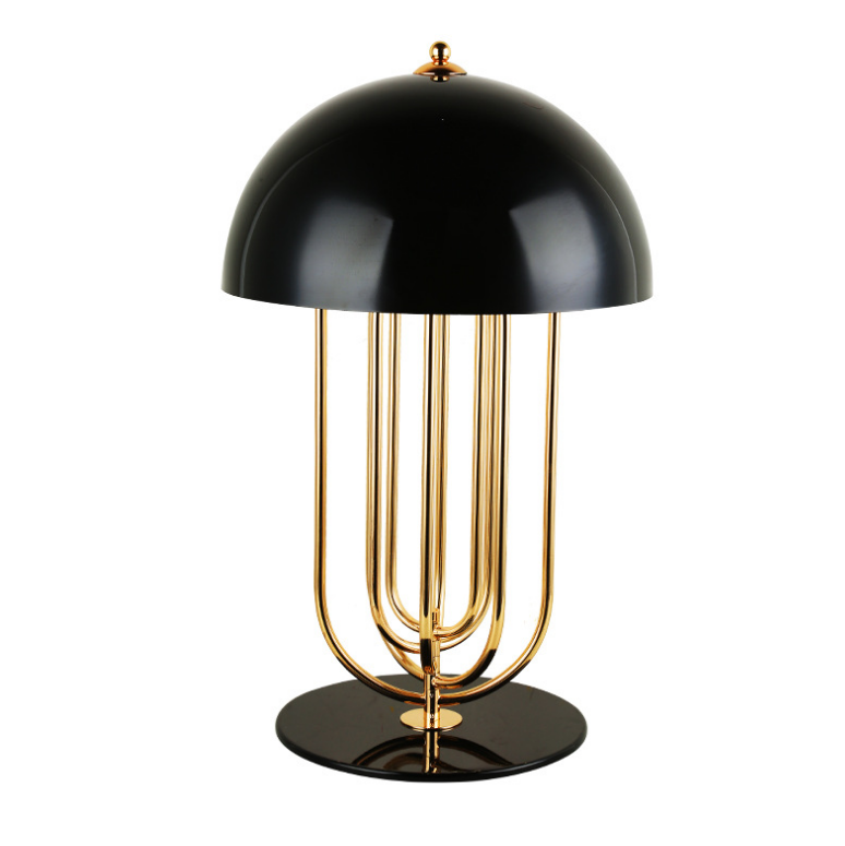 New led modern black metal decorate table lamp for living room