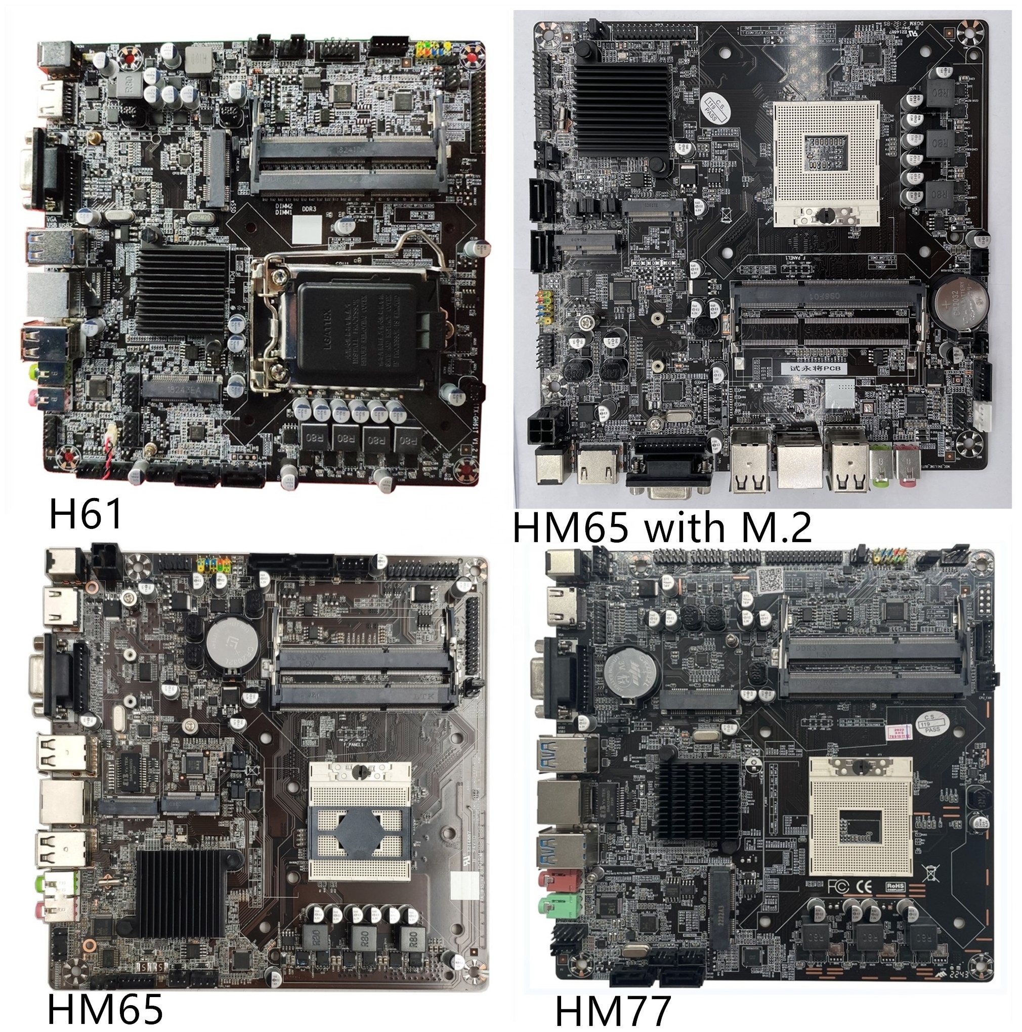 Mini ITX VGA+HD-MI AMD Motherboard DDR3 Combo Kit with CPU A4 5000 A6 5200 A8 6410 for Gaming