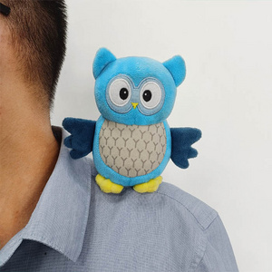 Wholesale Custom cute 5'' soft owl stuffed animal toys Mini Magnetic shoulder plush