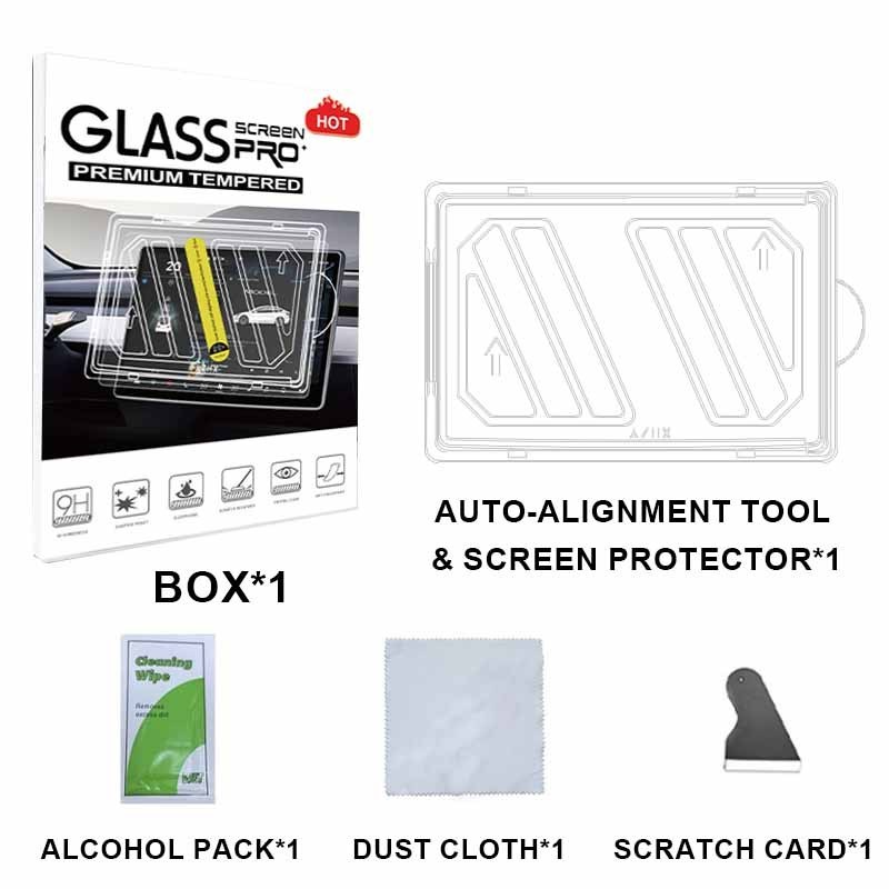 2023 2024 Transparent HD Matte Auto Alignment Car Display Tempered Glass Screen Protector For Tesla Model 3 Y Highland