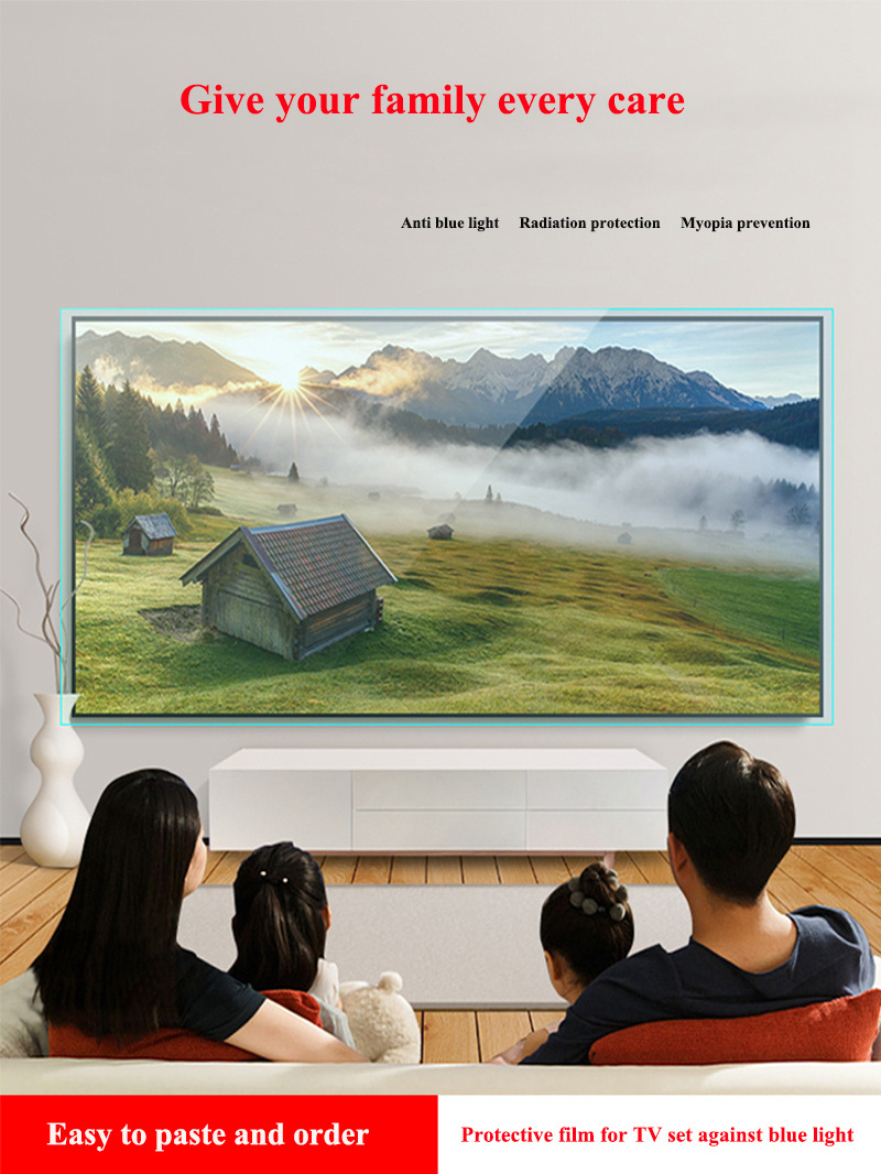 TV Screen Protector Blue-ray Protective Film Big Size 50 inch PET 2.5 D High Clear Eyes Protection