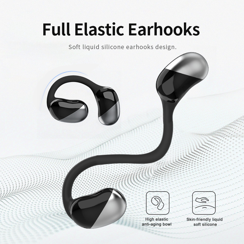 Sportwireless Bone Conduction Headphones with Ear Clip Smart Touch Bluetooth Earbuds for DJs Mobile Phone Headset