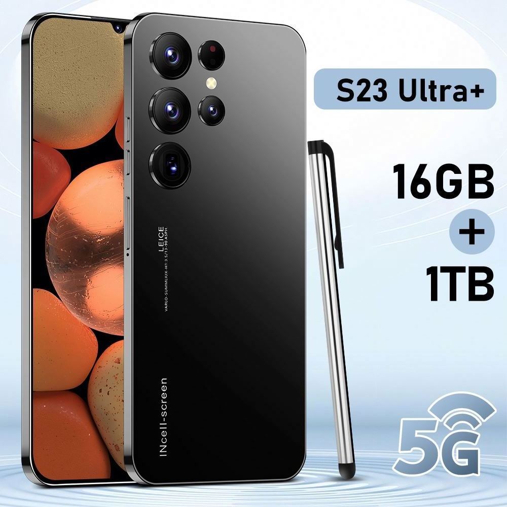 Hot Selling S23+ ULTRA Original 16gb+512gb 48MP+100MP Fingerprint Unlock 7300mAh Android 12.0 Cell Phone Smart Mobile Phone