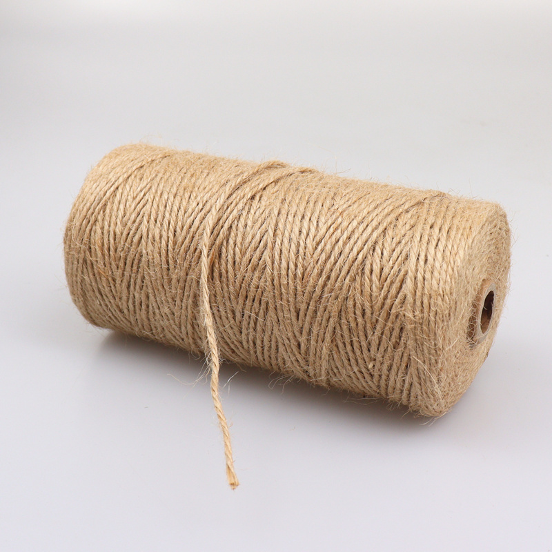 2mm/100m DIY High quality factory brown 100% natural jute tie hemp rope