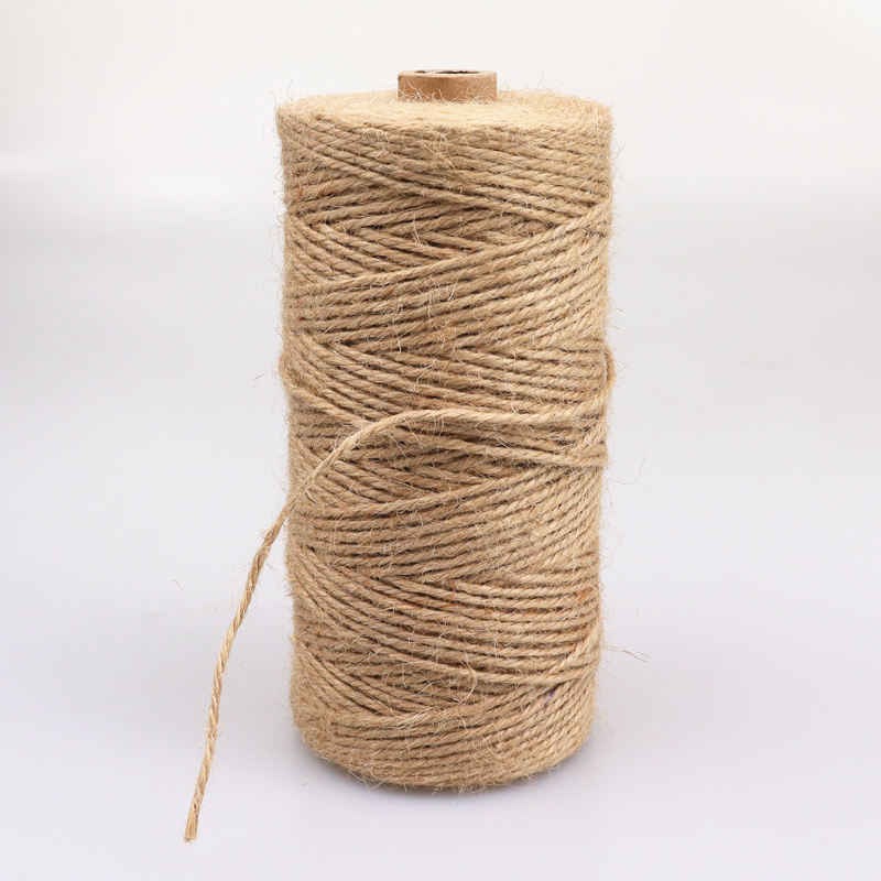 2mm/100m DIY High quality factory brown 100% natural jute tie hemp rope