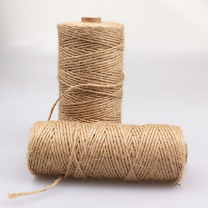 2mm/100m DIY High quality factory brown 100% natural jute tie hemp rope